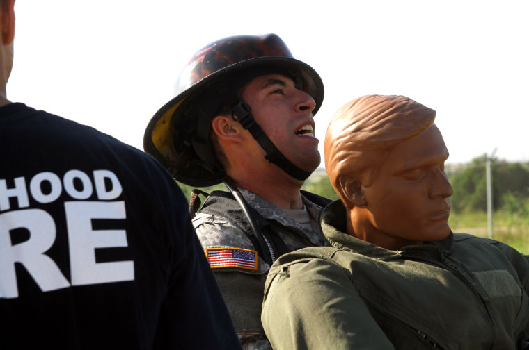 4th SB soldiers take on firefighter combat challenge